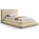  Color_Cream  Size_Twin  -- Drew Cream Corduroy Fabric Upholstered Twin Bed IMAGE 1