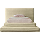  Color_Cream  Size_Twin  -- Drew Cream Corduroy Fabric Upholstered Twin Bed IMAGE 3