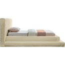  Color_Cream  Size_Twin  -- Drew Cream Corduroy Fabric Upholstered Twin Bed IMAGE 4