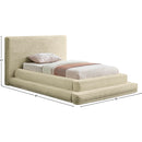  Color_Cream  Size_Twin  -- Drew Cream Corduroy Fabric Upholstered Twin Bed IMAGE 7