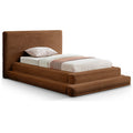  Color_Saddle Size_Twin -- Drew Saddle Corduroy Fabric Upholstered Twin Bed IMAGE 1