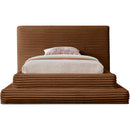  Color_Saddle  Size_Twin  -- Drew Saddle Corduroy Fabric Upholstered Twin Bed IMAGE 3