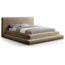 Meridian Drew Taupe Corduroy Fabric Full Bed (3 Boxes) IMAGE 1