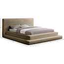 Meridian Drew Taupe Corduroy Fabric Full Bed (3 Boxes) IMAGE 7