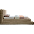  Color_Taupe  Size_Twin  -- Drew Taupe Corduroy Fabric Upholstered Twin Bed IMAGE 4