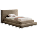  Color_Taupe  Size_Twin  -- Drew Taupe Corduroy Fabric Upholstered Twin Bed IMAGE 7
