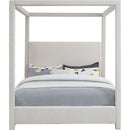 Meridian Emerson Cream Linen Textured Fabric Full Bed (3 Boxes) IMAGE 3