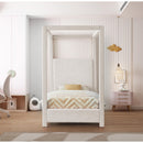  Color_Cream  Size_Twin  -- Emerson Cream Linen Textured Fabric Upholstered Twin Bed IMAGE 4