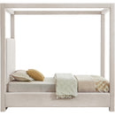  Color_Cream  Size_Twin  -- Emerson Cream Linen Textured Fabric Upholstered Twin Bed IMAGE 5