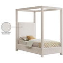  Color_Cream  Size_Twin  -- Emerson Cream Linen Textured Fabric Upholstered Twin Bed IMAGE 9