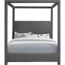 Color_Grey  Size_Full  -- Emerson Grey Linen Textured Fabric Upholstered Full Bed IMAGE 3
