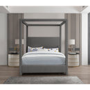  Color_Grey  Size_Full  -- Emerson Grey Linen Textured Fabric Upholstered Full Bed IMAGE 4