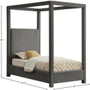  Color_Grey  Size_Twin  -- Emerson Grey Linen Textured Fabric Upholstered Twin Bed IMAGE 8