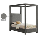  Color_Grey  Size_Twin  -- Emerson Grey Linen Textured Fabric Upholstered Twin Bed IMAGE 9
