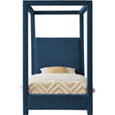  Color_Navy  Size_Twin  -- Emerson Navy Linen Textured Fabric Upholstered Twin Bed IMAGE 3