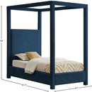  Color_Navy  Size_Twin  -- Emerson Navy Linen Textured Fabric Upholstered Twin Bed IMAGE 8