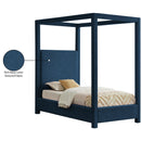  Color_Navy  Size_Twin  -- Emerson Navy Linen Textured Fabric Upholstered Twin Bed IMAGE 9
