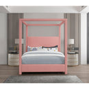  Color_Pink  Size_Full  -- Emerson Pink Linen Textured Fabric Upholstered Full Bed IMAGE 4