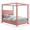  Color_Pink  Size_King  -- Emerson Pink Linen Textured Fabric Upholstered King Bed IMAGE 8