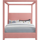  Color_Pink  Size_Queen  -- Emerson Pink Linen Textured Fabric Upholstered Queen Bed IMAGE 3