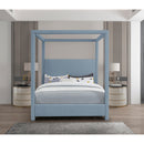  Color_Sky Blue  Size_Full  -- Emerson Sky Blue Linen Textured Fabric Upholstered Full Bed IMAGE 4