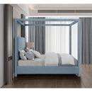  Color_Sky Blue  Size_Full  -- Emerson Sky Blue Linen Textured Fabric Upholstered Full Bed IMAGE 5