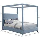 Color_Sky Blue  Size_Full  -- Emerson Sky Blue Linen Textured Fabric Upholstered Full Bed IMAGE 8