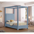  Color_Sky Blue  Size_Twin  -- Emerson Sky Blue Linen Textured Fabric Upholstered Twin Bed IMAGE 2