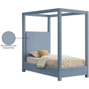  Color_Sky Blue  Size_Twin  -- Emerson Sky Blue Linen Textured Fabric Upholstered Twin Bed IMAGE 9