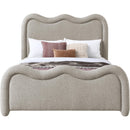  Color_Beige  Size_King  -- Gavin Beige Chenille Fabric Upholstered King Bed IMAGE 3