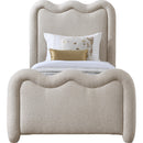  Color_Beige  Size_Twin  -- Gavin Beige Chenille Fabric Upholstered Twin Bed IMAGE 3