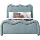 Meridian Gavin Blue Chenille Fabric Full Bed (3 Boxes) IMAGE 3