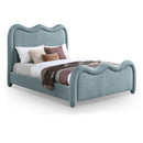  Color_Blue  Size_Queen  -- Gavin Blue Chenille Fabric Upholstered Queen Bed IMAGE 1