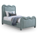  Color_Blue  Size_Twin  -- Gavin Blue Chenille Fabric Upholstered Twin Bed IMAGE 1