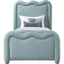  Color_Blue  Size_Twin  -- Gavin Blue Chenille Fabric Upholstered Twin Bed IMAGE 3