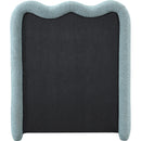  Color_Blue  Size_Twin  -- Gavin Blue Chenille Fabric Upholstered Twin Bed IMAGE 5