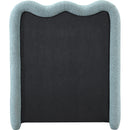 Meridian Gavin Blue Chenille Fabric Twin Bed (3 Boxes) IMAGE 5