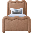  Color_Cognac  Size_Twin  -- Gavin Cognac Chenille Fabric Upholstered Twin Bed IMAGE 3