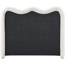  Color_Cream  Size_King  -- Gavin Cream Chenille Fabric Upholstered King Bed IMAGE 5