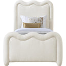 Meridian Gavin Cream Chenille Fabric Twin Bed (3 Boxes) IMAGE 3