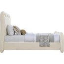  Color_Cream  Size_Twin  -- Gavin Cream Chenille Fabric Upholstered Twin Bed IMAGE 4