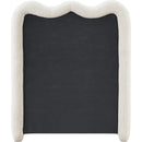  Color_Cream  Size_Twin  -- Gavin Cream Chenille Fabric Upholstered Twin Bed IMAGE 5