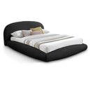  Color_Black  Size_King  -- Genesis Black Teddy Fabric Upholstered Floating King Bed IMAGE 1