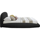  Color_Black  Size_King  -- Genesis Black Teddy Fabric Upholstered Floating King Bed IMAGE 4