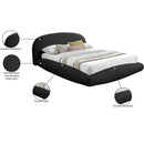  Color_Black  Size_Queen  -- Genesis Black Teddy Fabric Upholstered Floating Queen Bed IMAGE 7