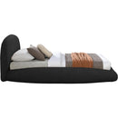  Color_Black  Size_Twin  -- Genesis Black Teddy Fabric Upholstered Floating Twin Bed IMAGE 4