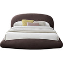  Color_Brown  Size_Full  -- Genesis Brown Teddy Fabric Upholstered Floating Full Bed IMAGE 3