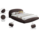  Color_Brown  Size_King  -- Genesis Brown Teddy Fabric Upholstered Floating King Bed IMAGE 7