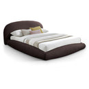  Color_Brown  Size_Queen  -- Genesis Brown Teddy Fabric Upholstered Floating Queen Bed IMAGE 1