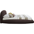  Color_Brown  Size_Queen  -- Genesis Brown Teddy Fabric Upholstered Floating Queen Bed IMAGE 4